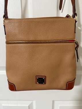 Rooney & Bourke Pebble Leather Tan Shoulder Bag
